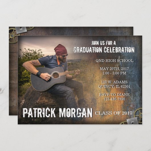 卒業素朴発表 招待状 (正面/裏面)