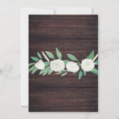 卒業素朴白い花ライトウッド招待状 招待状 (裏面)