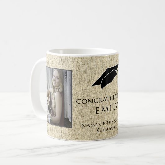 卒業素朴記念写真卒業 コーヒーマグカップ (正面左)