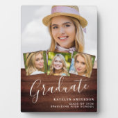 卒業素朴4写真木スタイリッシュ科 フォトプラーク (正面)