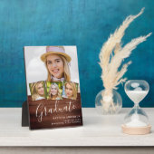 卒業素朴4写真木スタイリッシュ科 フォトプラーク (側面)