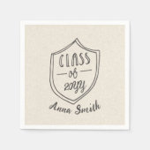 卒業素朴4.7インチ スタンダードカクテルナプキン (正面)