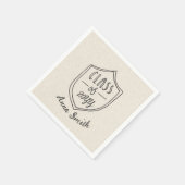 卒業素朴4.7インチ スタンダードカクテルナプキン (角)