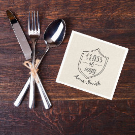 卒業素朴4.7インチ スタンダードカクテルナプキン