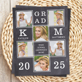 卒業素朴6写真予算招待状