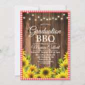 卒業素朴BBQひまわり招待状 招待状 (正面)