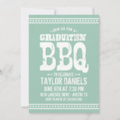 卒業素朴BBQ招待状 |編集可能な色 招待状 (裏面)