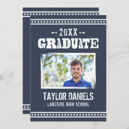 卒業素朴BBQ招待状 |編集可能な色 招待状