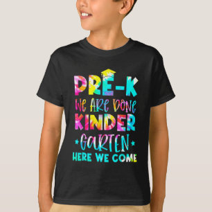 卒業絞り染め幼稚園ここ来We Tシャツ