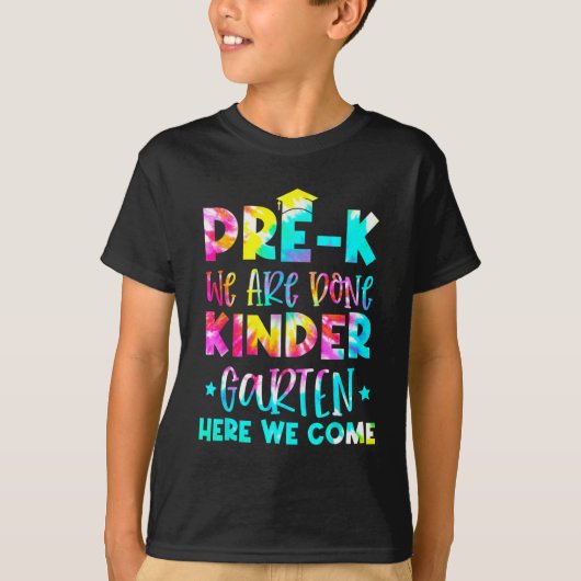卒業絞り染め幼稚園ここ来We Tシャツ (正面)