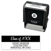 卒業者差出人住所のシンプル区分 セルフインキングスタンプ (インサイチュ)