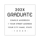 卒業者差出人住所 ラバースタンプ (インプリント)