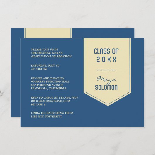 卒業者 招待状 (正面/裏面)