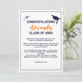 卒業聖なる書物、 経典オレンジグリーティングカード 招待状 (スタンド正面)