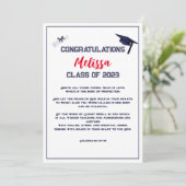 卒業聖なる書物、 経典赤グリーティングカード 招待状 (スタンド正面)