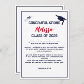 卒業聖なる書物、 経典赤グリーティングカード 招待状 (正面/裏面)