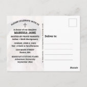 卒業聖書の詩モダンの写真パーティー ポストカード (裏面)