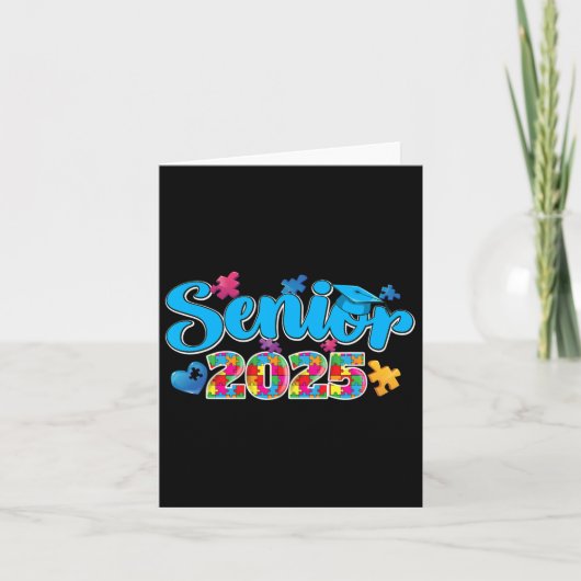 卒業自閉症学生シニア2025自閉症Awa カード (正面)