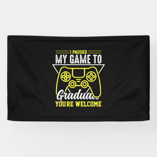 卒業芸術 |ゲームを中断して卒業 横断幕 (横)