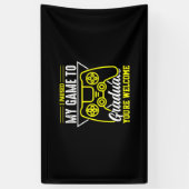 卒業芸術 |ゲームを中断して卒業 横断幕 (縦)