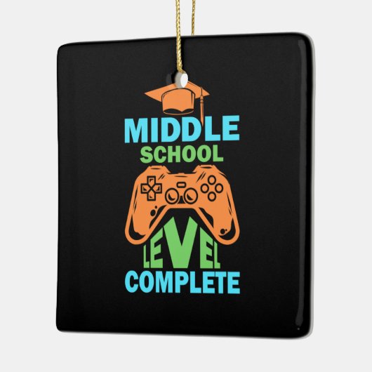 卒業芸術 |中学校レベルの完了 セラミックオーナメント (左)
