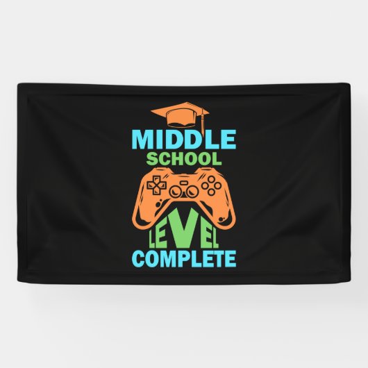 卒業芸術 |中学校レベルの完了 横断幕 (横)