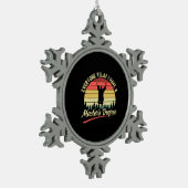 卒業芸術 |修士号を取得 スノーフレークピューターオーナメント (左)