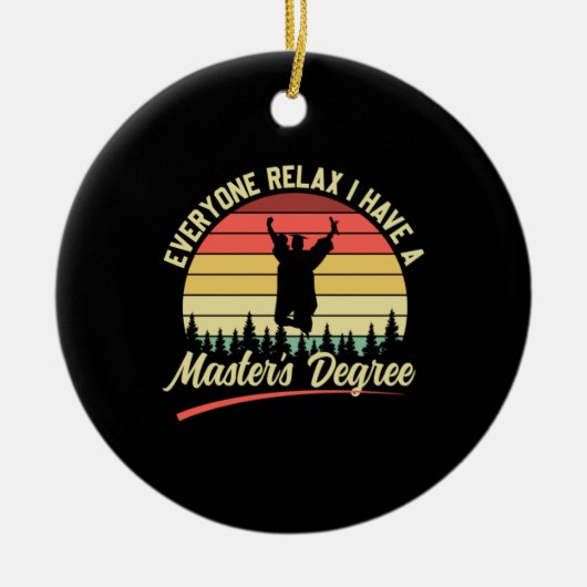 卒業芸術 |修士号を取得 セラミックオーナメント (正面)