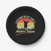 卒業芸術 |修士号を取得 ペーパープレート (正面)