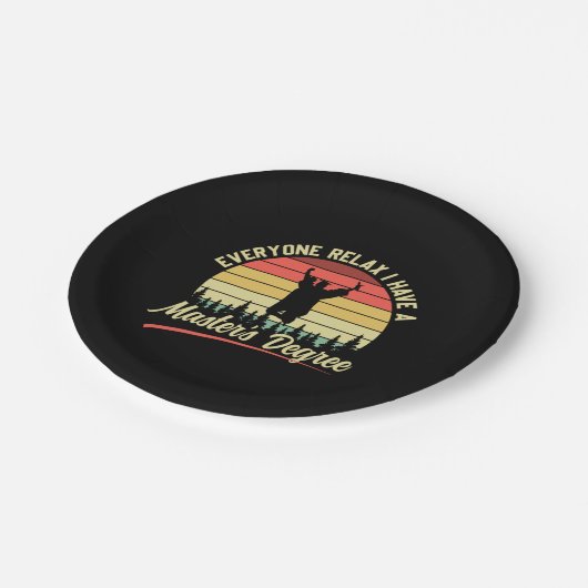 卒業芸術 |修士号を取得 ペーパープレート (アングル)