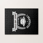 卒業芸術 |私は今、卒業した私は頭が切れる、 ジグソーパズル (横)