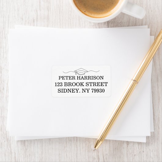 卒業表パーソナライズされた示と招待状 ラベル (インサイチュ)