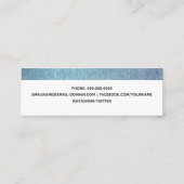 卒業表名カード青い箔挿入カード コーリングカード (裏面)