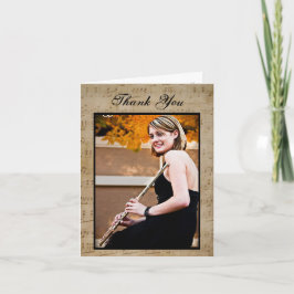 卒業表音楽 – お礼のノートカード サンキューカード