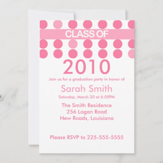 卒業表(上位10ビュー) 招待状 (正面)