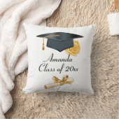 卒業装飾用クッションと金ゴールドバラ クッション (ブランケット)