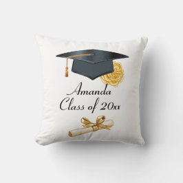 卒業装飾用クッションと金ゴールドバラ クッション