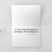 卒業親愛、英知の言葉、挨拶状 カード (内部)