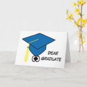 卒業親愛、英知の言葉、挨拶状 カード (黄色い花)