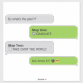 卒業計画チャットTシャツ シール (シート)