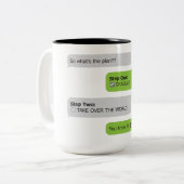 卒業計画チャットTシャツ ツートーンマグカップ (正面左)