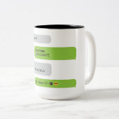 卒業計画チャットTシャツ ツートーンマグカップ (正面右)