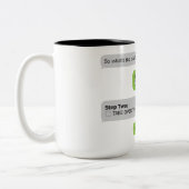 卒業計画チャットTシャツ ツートーンマグカップ (左)