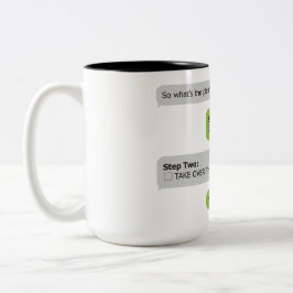 卒業計画チャットTシャツ ツートーンマグカップ