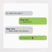 卒業計画チャットTシャツ ラベル (デザイン1)