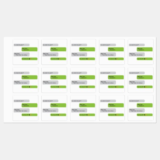 卒業計画チャットTシャツ ラベル (シート)