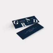 卒業記はっきりした書学校の色の名刺 スキニー名刺