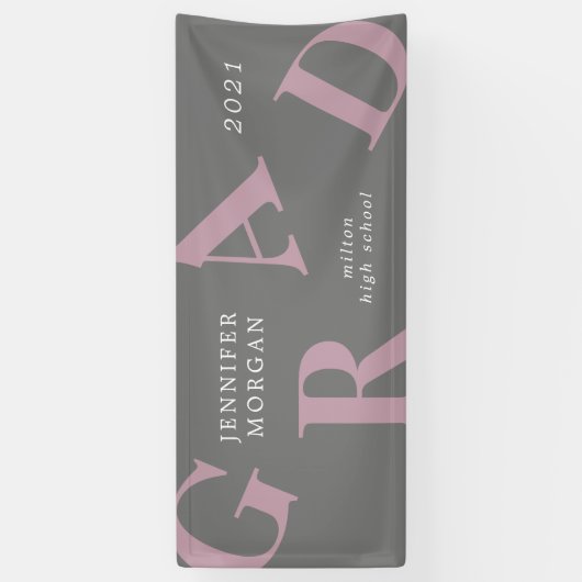 卒業記はっきりした録スクールカラーネームカードB 横断幕 (縦)