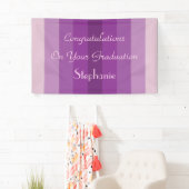 卒業記パーソナライズされた号紫のストライプ 横断幕 (インサイチュ)