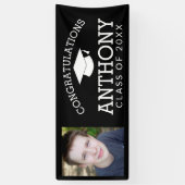 卒業記念のキャップと写真 横断幕 (縦)